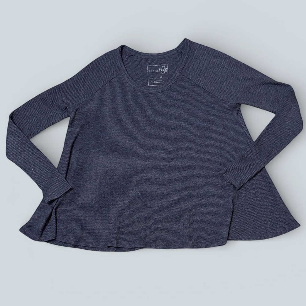 We The Free Oversized Waffle Knit Long Sleeve Top